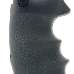 Hogue 25002 Conversion Monogrip  Black Rubber with Finger Grooves for S&W N Frame with Round Butt