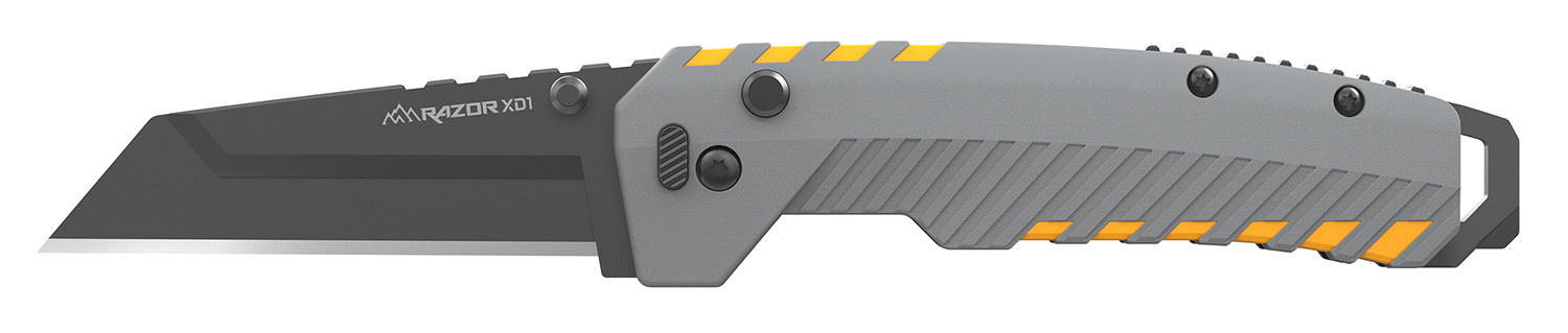 Outdoor Edge XDS230AC Razor XD2 3″ Folding Plain 420J2 SS Blade Gray/Yellow