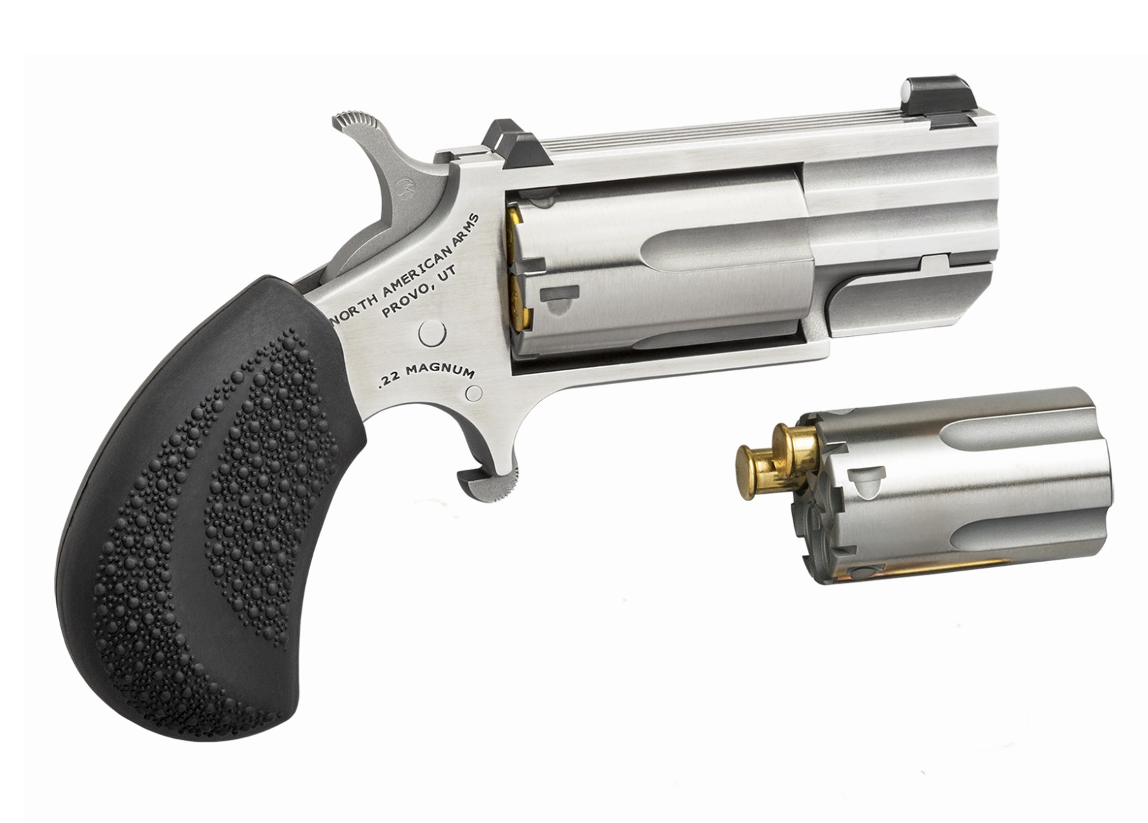 NORTH AMERICAN ARMS PUG 22MAG/22LR 1″ SS CONV