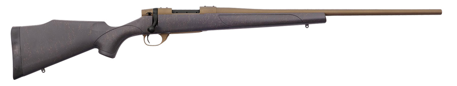 Weatherby VWB222RR4T Vanguard Weatherguard 22-250 Rem 5+1 24″ Threaded, Burnt Bronze Barrel/Rec, Black with Bronze Webbing Monte Carlo Stock