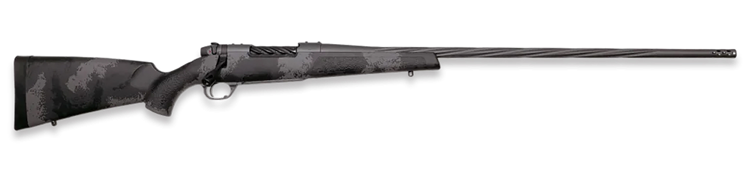 Weatherby MLW01N270WR8B Mark V Live Wild 270 Wthby Mag 3+1 28″ Carbon Gray Cerakote Spiral Fluted Barrel Black/Gray Sponge Pattern/Polymer Stock