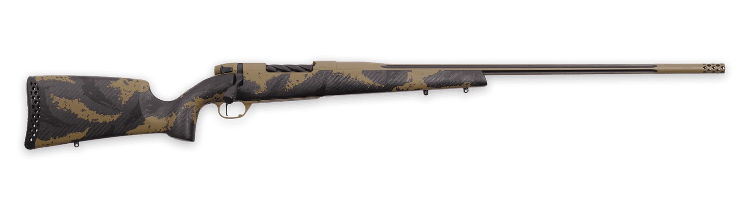 Weatherby MAX01N224WR6B Mark V Apex 224 WBY Mag 4+1 24″ + 2″Coyote Tan/Graphite Black Cerakote Fluted Threaded Barrel, Coyote Tan Cerakote Steel Drilled & Tapped Receiver, Tan/Brown Sponge Accents Fix