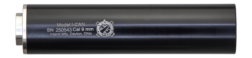 Inland MFG ICAN9MM 9mmLuger Black Aluminum 1/2″x28
