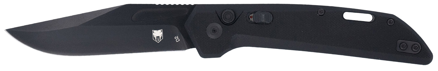 CobraTec Knives CTNAJBLK Naja  3.50″ Folding Plain Black Powder Coated D2 Steel Blade, 4.75″ Black G10 Scales Handle