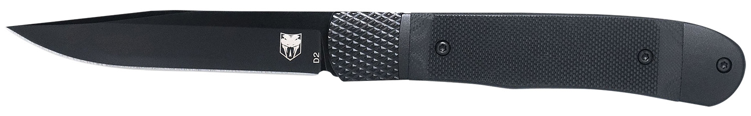 CobraTec Knives CTTHRG10BKO Trapper Small 3.13″ Folding Plain 154CM SS Blade, 4.25″ Black G10 Handle