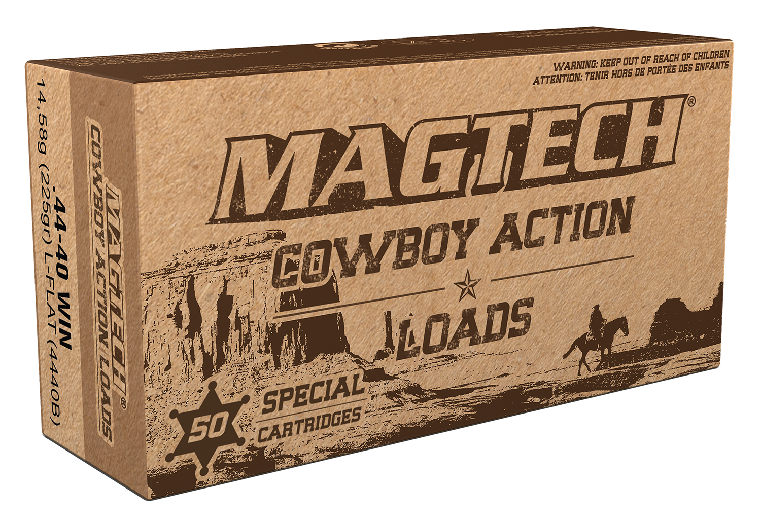 Magtech 4440B Cowboy Action 44-40Win 225gr Lead Flat Nose 50 Per Box/20 Case
