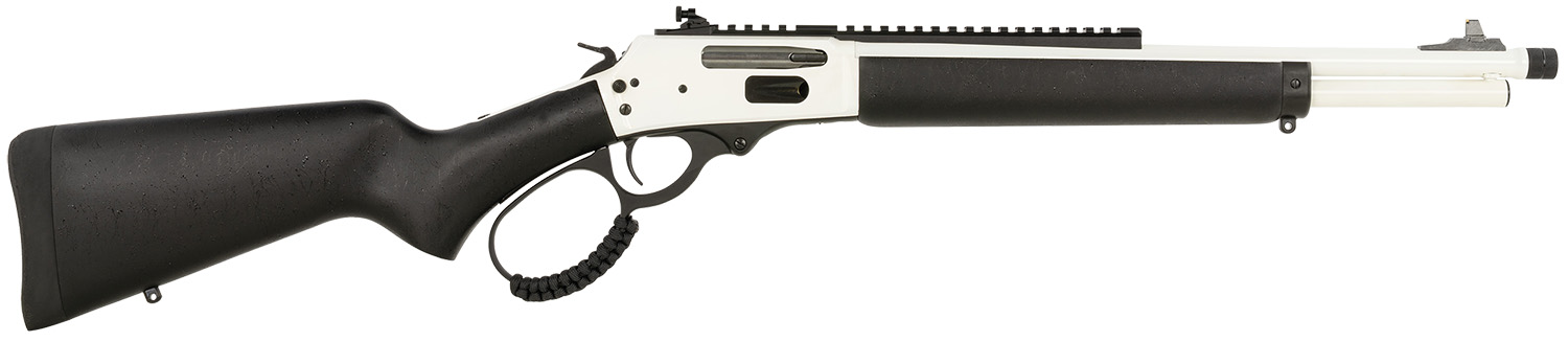 Rossi 95303016W R95 Trapper 30-30 Win 5+1 16.50″ White Cerakote Threaded Barrel, White Cerakote Picatinny Rail Stainless Steel Receiver, Fixed Black Polymer Stock