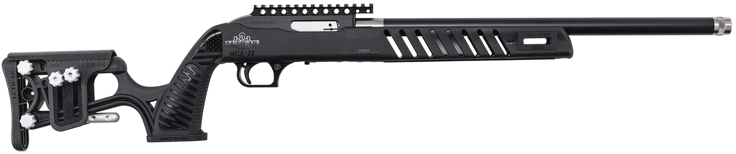 Magnum Research SSL22UT Magnum Lite SwitchBolt 22 LR 10+1 18″ Black Tensioned w/Threaded Muzzle Barrel, Black Receiver w/Picatinny Rail, Black Luth-AR MCA-22 Stock