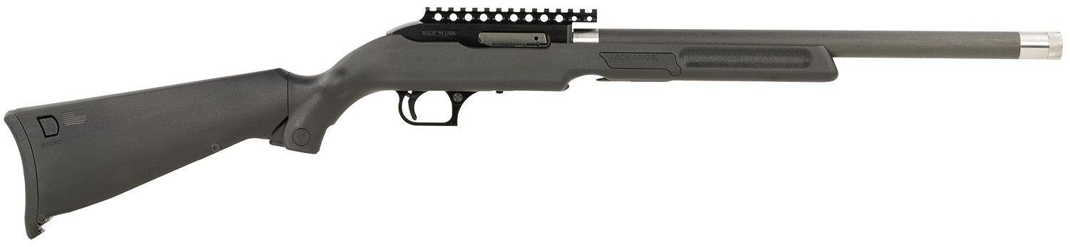 Magnum Research SSAA22G Magnum Lite SwitchBolt 22 LR 10+1 16.50″ Black Threaded Barrel, Black Receiver w/Picatinny Rail, Black Archangel Folding Backpack Polymer Stock