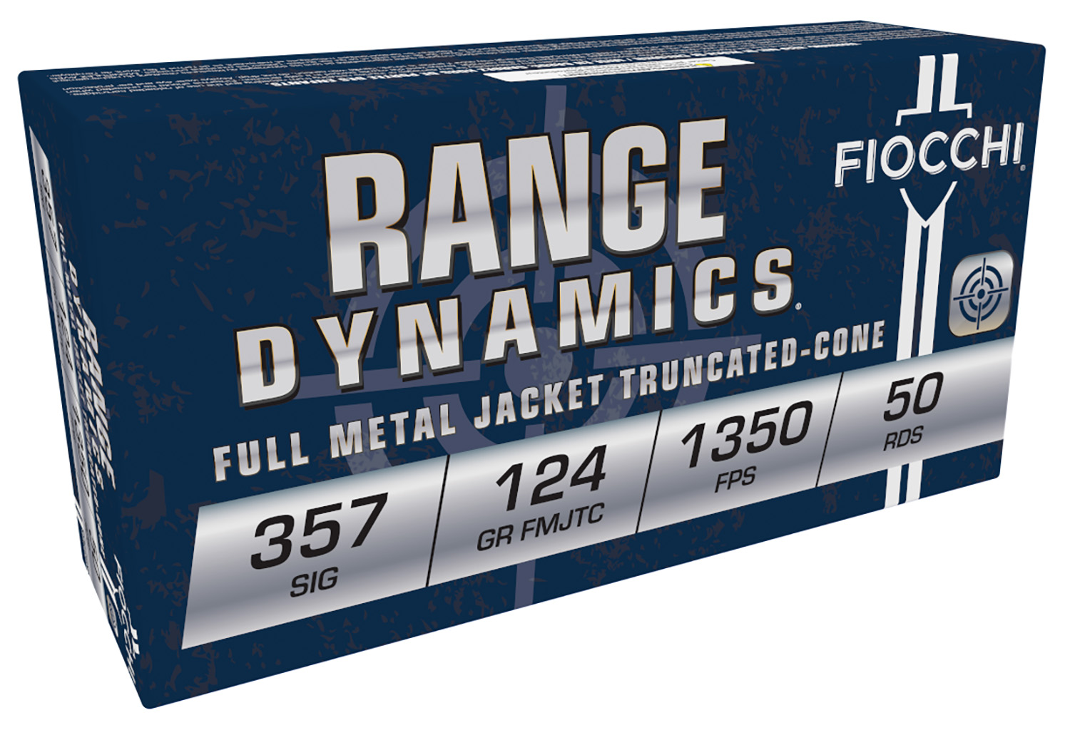 Fiocchi 357SIGAP Range Dynamics 357Sig 124gr Full Metal Jacket 50 Per Box/20 Case