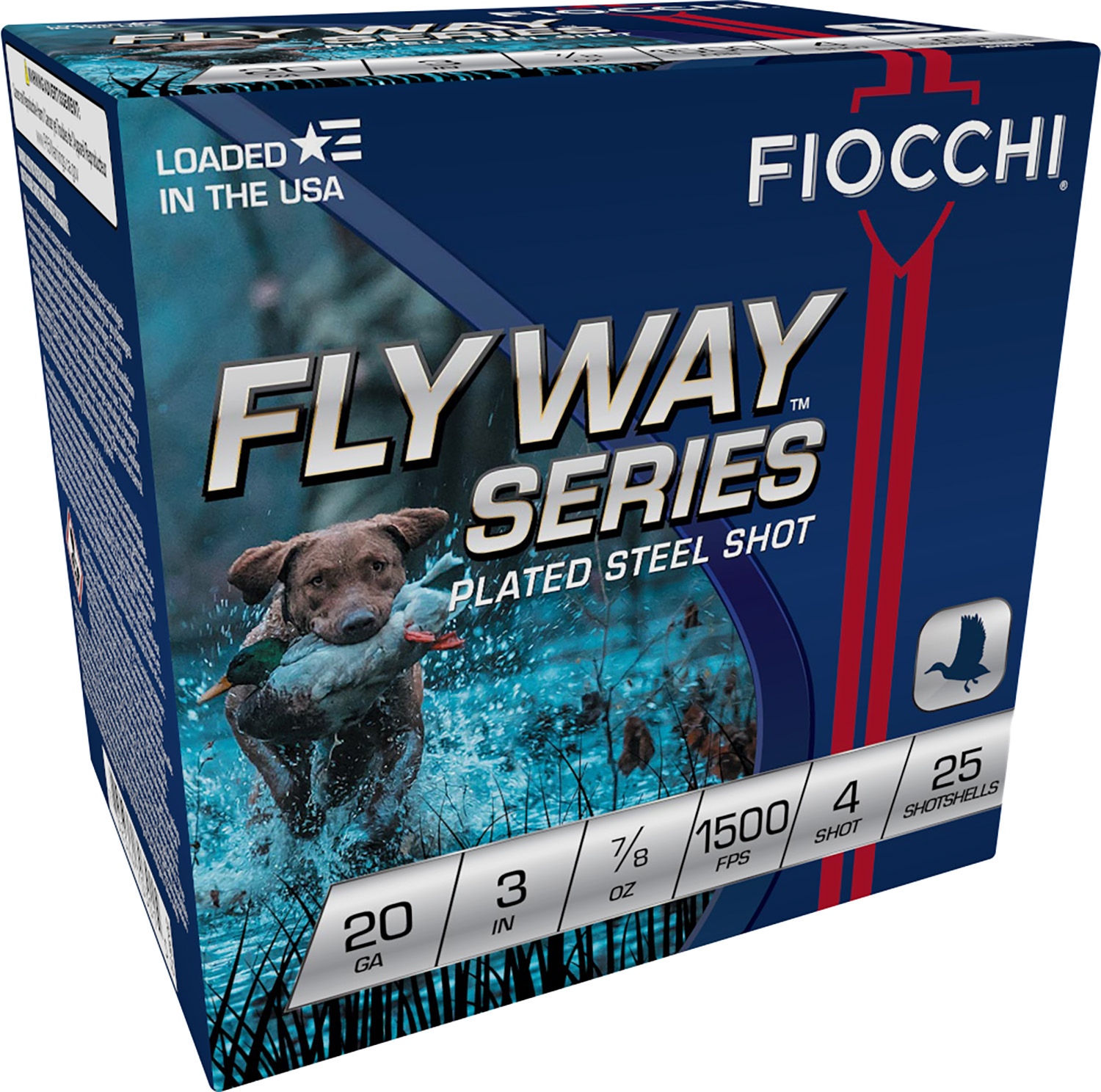 Fiocchi 203ST4 Flyway 20Gauge 3″ 7/8oz 4Shot 25 Per Box/10 Case
