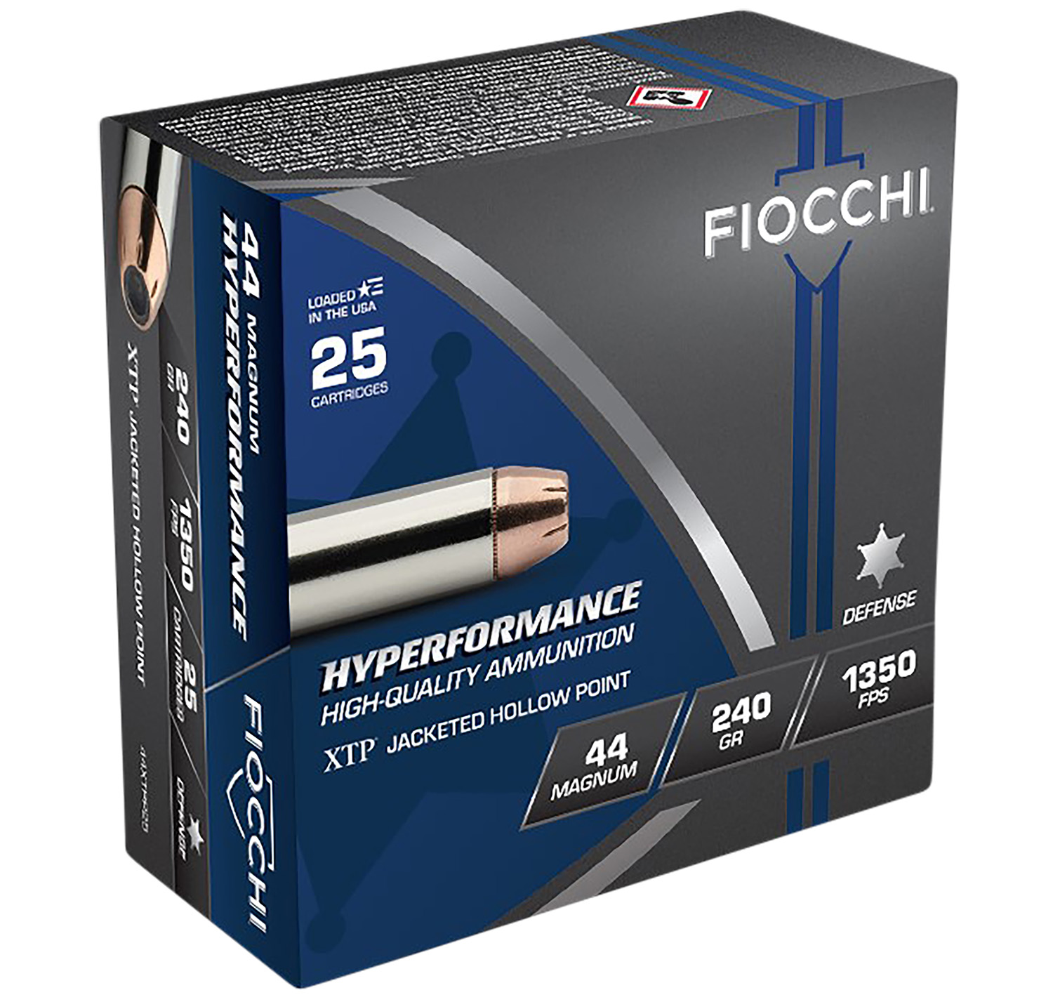 Fiocchi 44XTP25 Hyperformance 44RemMag 240gr Hornady XTP Hollow Point 25 Per Box/20 Case