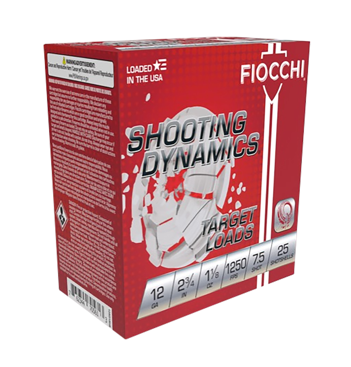 Fiocchi 12SD18X7 Shooting Dynamics 12Gauge 2.75″ 1 1/8oz 7.5Shot 25 Per Box/10 Case