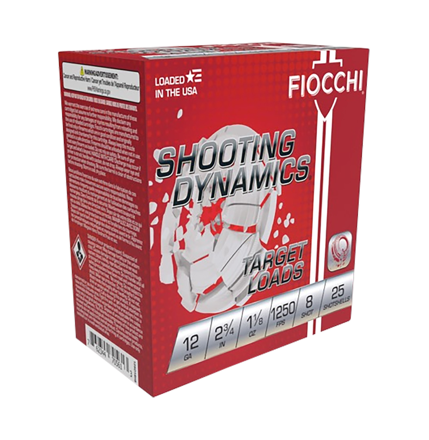 Fiocchi 12SD18X8 Shooting Dynamics 12Gauge 2.75″ 1 1/8oz 8Shot 25 Per Box/10 Case
