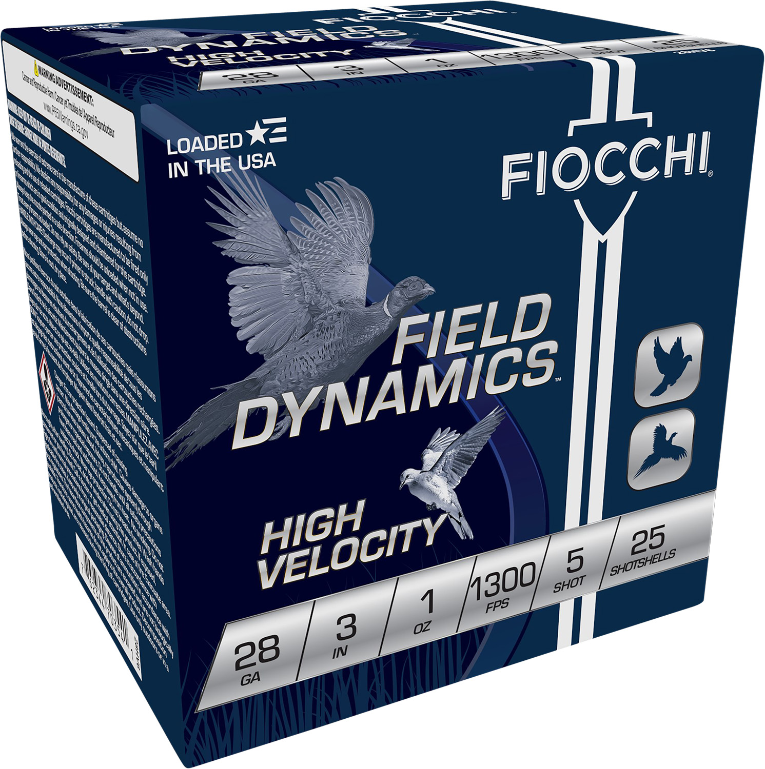 Fiocchi 283HV5 Field Dynamics High Velocity 28Gauge 3″ 1oz 5Shot 25 Per Box/10 Case