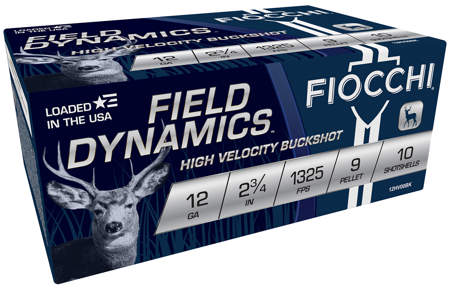 Fiocchi 12HV9P Field Dynamics 12Gauge 2.75″ 9Pellets 00Buck Shot 10 Per Box/25 Case