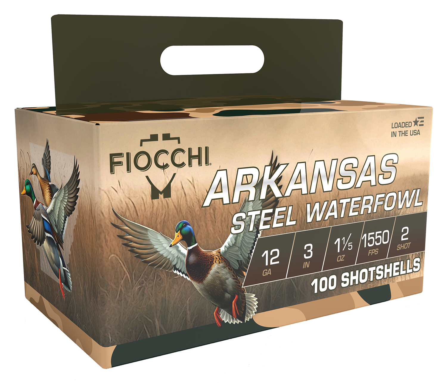 Fiocchi 123ADS2 12Gauge 3″ 1 1/5oz 2Shot 100 Per Box/2 Case