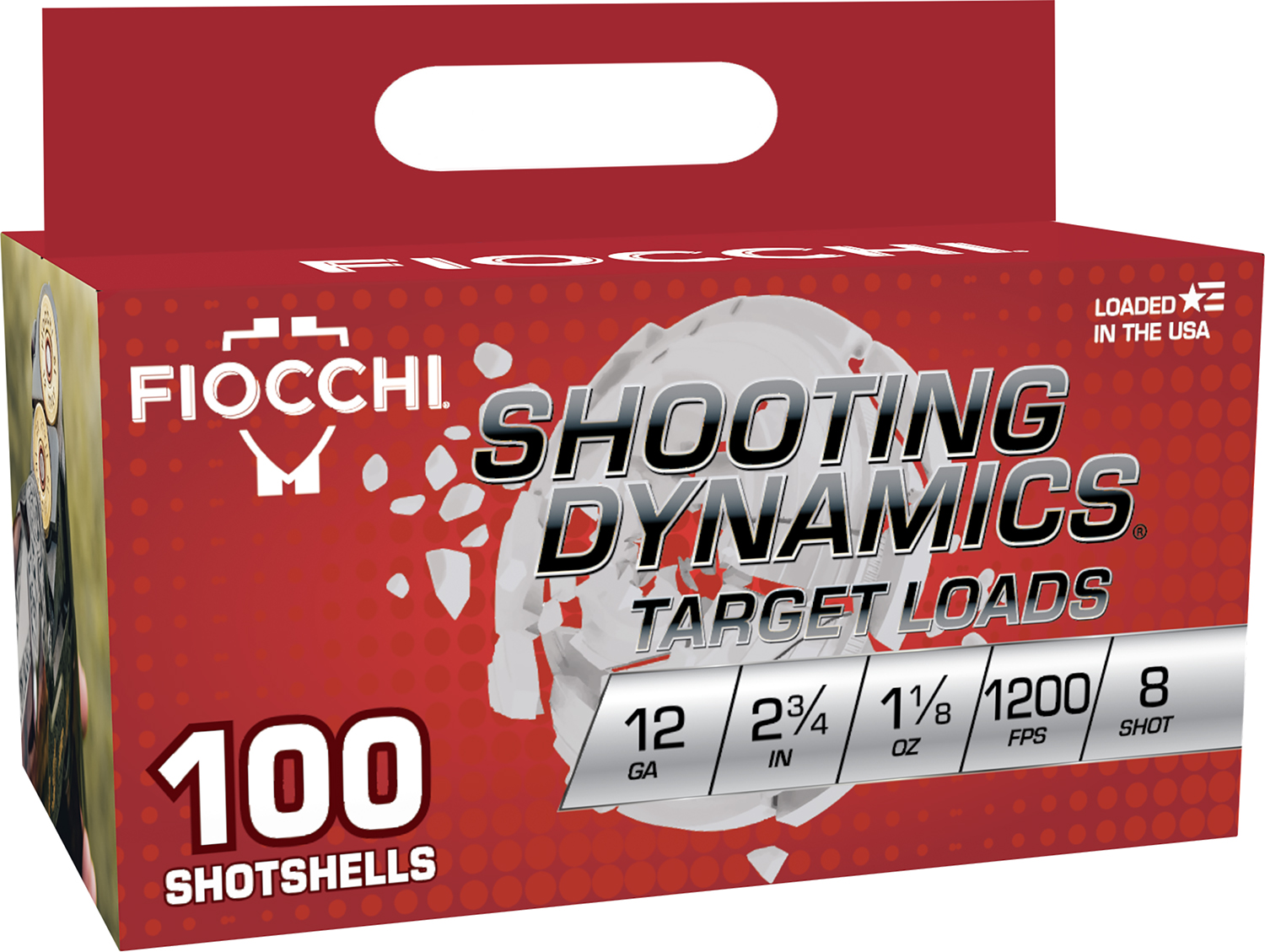 Fiocchi 12SDB188 Shooting Dynamics 12Gauge 2.75″ 1 1/8oz 8Shot 100 Per Box/2 Case