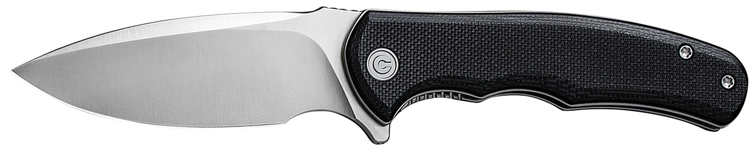 Civivi Knives C18026C-2 Praxis Mini 2.98″ Folding Drop Point Plain Satin D2 Steel Blade, Black Textured G10 Handle