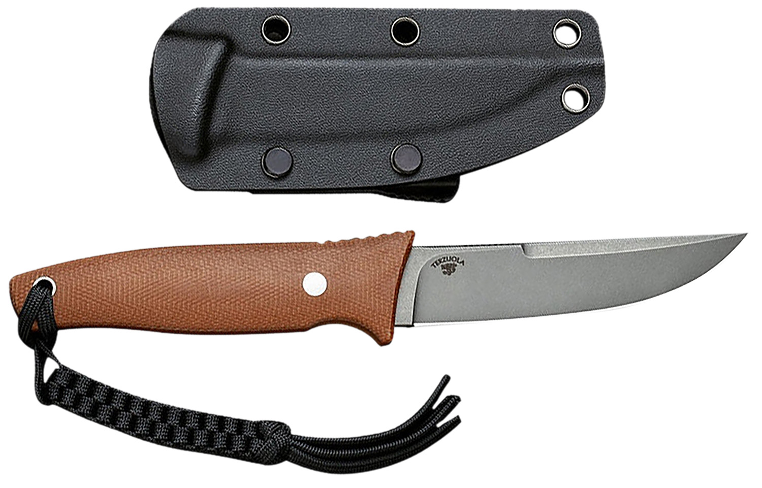 Civivi Knives C19046-5 Tamashii 4.07″ Fixed Straight Back Plain Gray Stonewashed D2 Steel Blade, 4.73″ Brown Textured Canvas Micarta Handle
