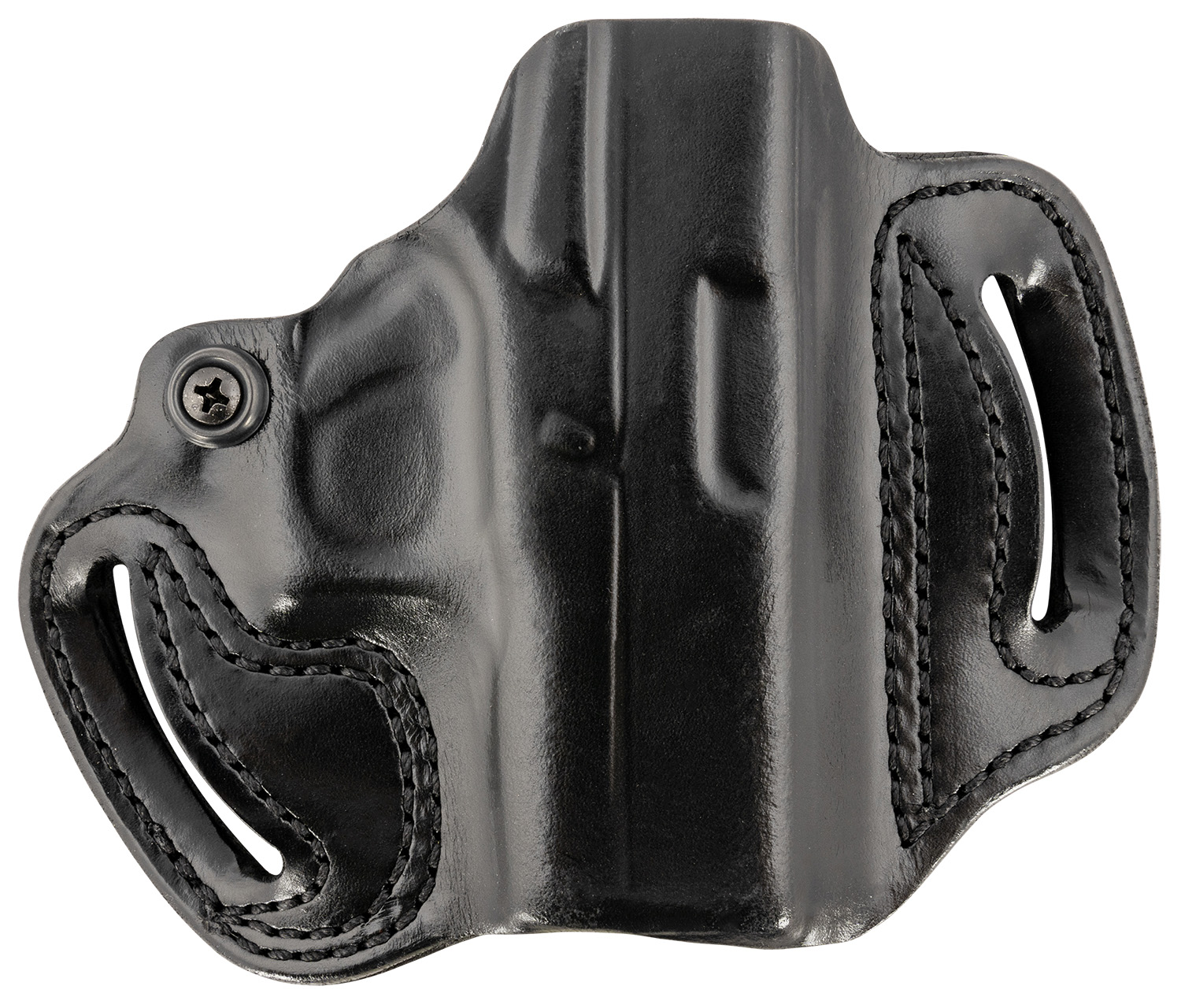 DeSantis Gunhide 086BA8BZ0 Mini Slide  OWB Black Leather Belt Slide Fits Glock 43/43x/48 Belt 1.75″ Wide Black Hand