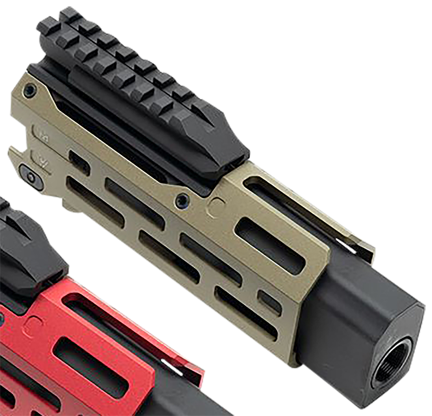 Strike Industries CEVOHG6FDE Strike 6″ M-Lok Flat Dark Earth Aluminum with Faux Suppressor for CZ Scorpion EVO (7.72″ Barrel Length)