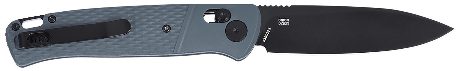 CRKT K430GKP Counterpart  EDC 3.38″ Folding Drop Point Plain Black Oxide 12C27 Sandvik SS Blade, Gray Textured GRN Handle