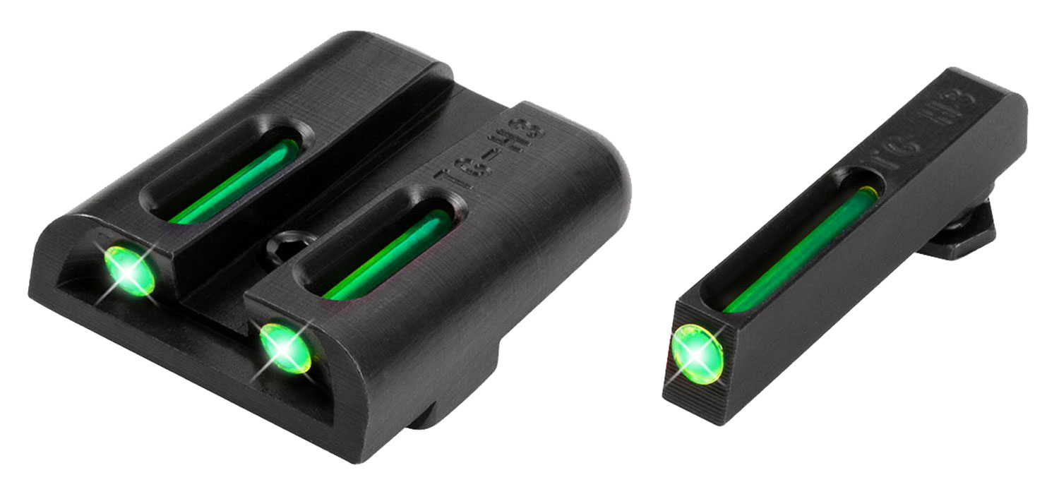TruGlo TG131ST2 TFO Green/Tritium/Fiber Optic Front Sight-Green/Tritium/Fiber Optic Rear Sight Sig Sauer P-Series #6 Front/#8 Rear
