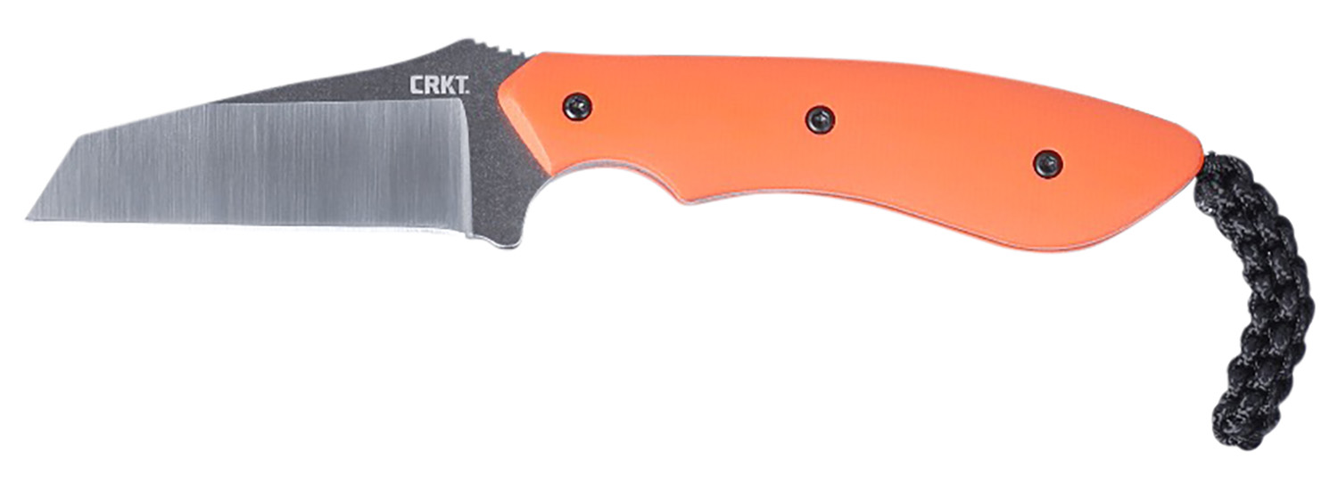 CRKT 2399 S.P.I.T. 2.29″ Fixed Plain Satin Stonewashed 8Cr13MoV SS Blade/Orange G10 Handle Includes Sheath
