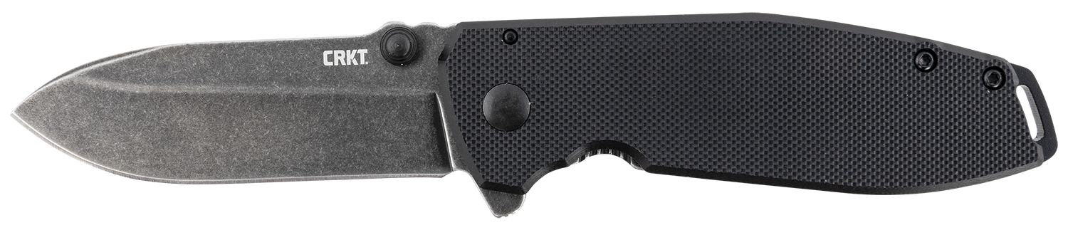 CRKT 2495K SQUID XM 2.95″ Folding Drop Point Plain Black Stonewashed D2 Steel Blade/Black G10/SS Handle Includes Pocket Clip
