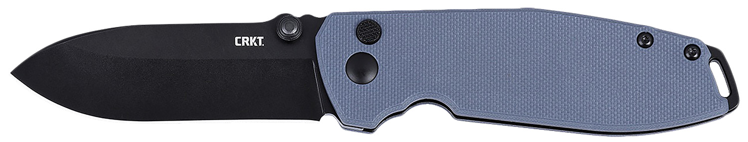 CRKT 2495G SQUID XM 2.95″ Folding Plain Black Oxide D2 Steel Blade, Gray G10 Handle