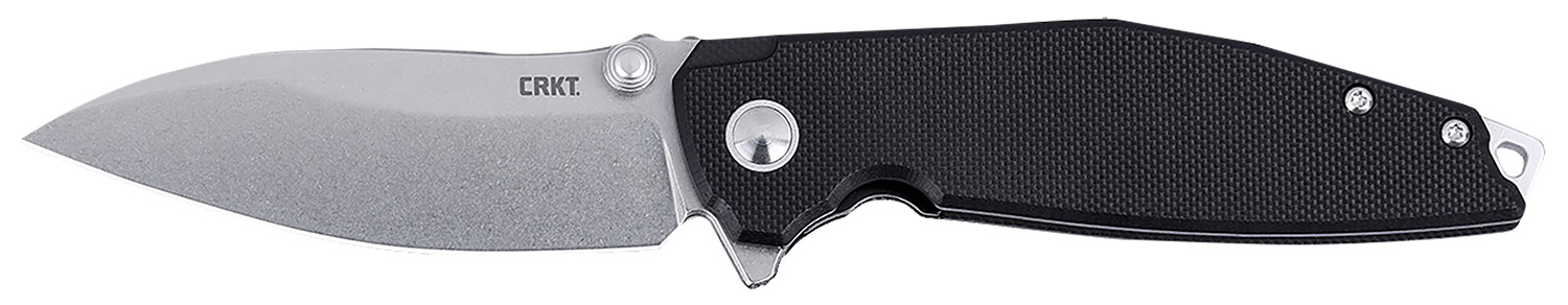 CRKT 2540 IBISD EDC 3.09″ Folding Plain Stonewashed D2 Steel Blade, Black G10 Handle