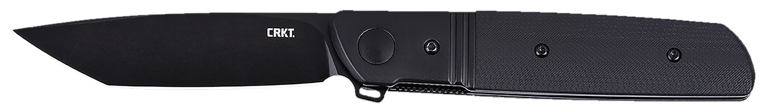 CRKT 5720K Bamboozled 3.31″ Folding Tanto Plain Black Oxide D2 Steel Blade, Black G10/SS Handle