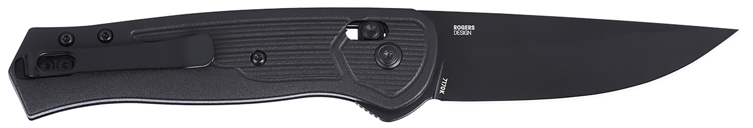 CRKT 7170K SERO EDC 3.02″ Folding Plain Black TiNi S35VN SS Blade, Black Textured GRN Handle