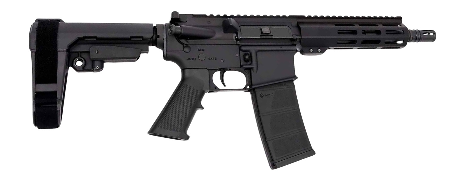 Andro Corp Industries 3008CB ACI-15 CQB 300 Blackout 30+1 8″ Black Nitride Threaded Barrel, Black Anodized Aluminum Receiver w/Picatinny Rail, M-LOK Handguard, Black Polymer SBA3 Pistol Brace, A2 Grip