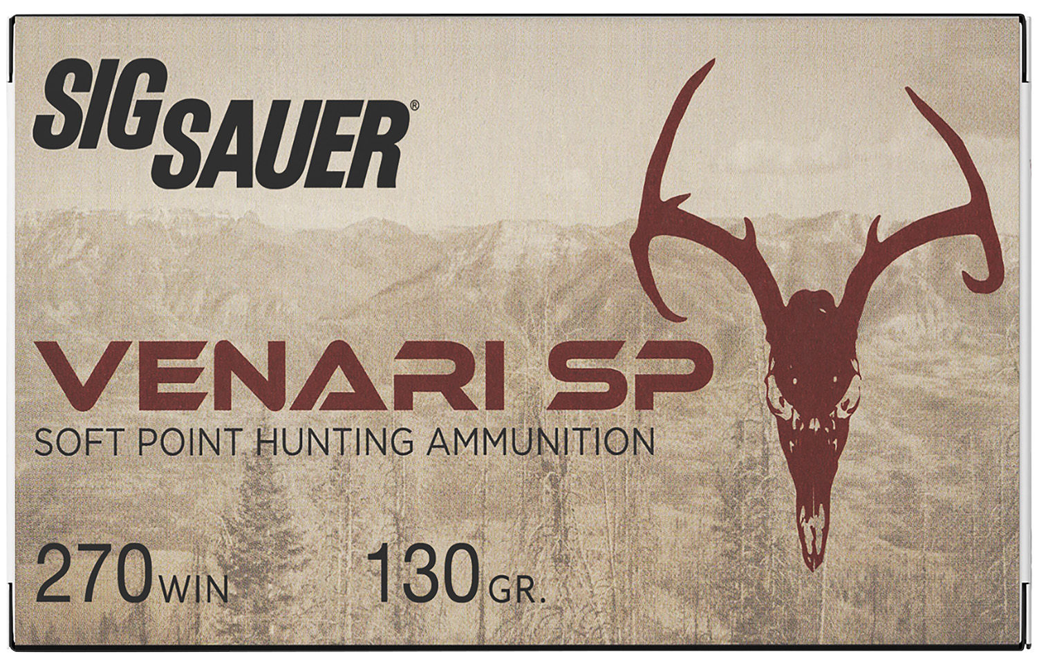 Sig Sauer V270SP13020 Venari  270Win 130gr Soft Point 20 Per Box/10 Case