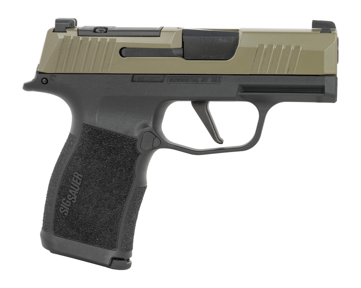 Sig Sauer 365X9GXR3P P365X Micro-Compact 9mm Luger 12+1 3.10″ Black Moss Green Stainless Steel Optic Ready/Serrated Slide, Black Stainless Steel Frame w/Accessory Rail, Textured Grip, RMSc Footprint