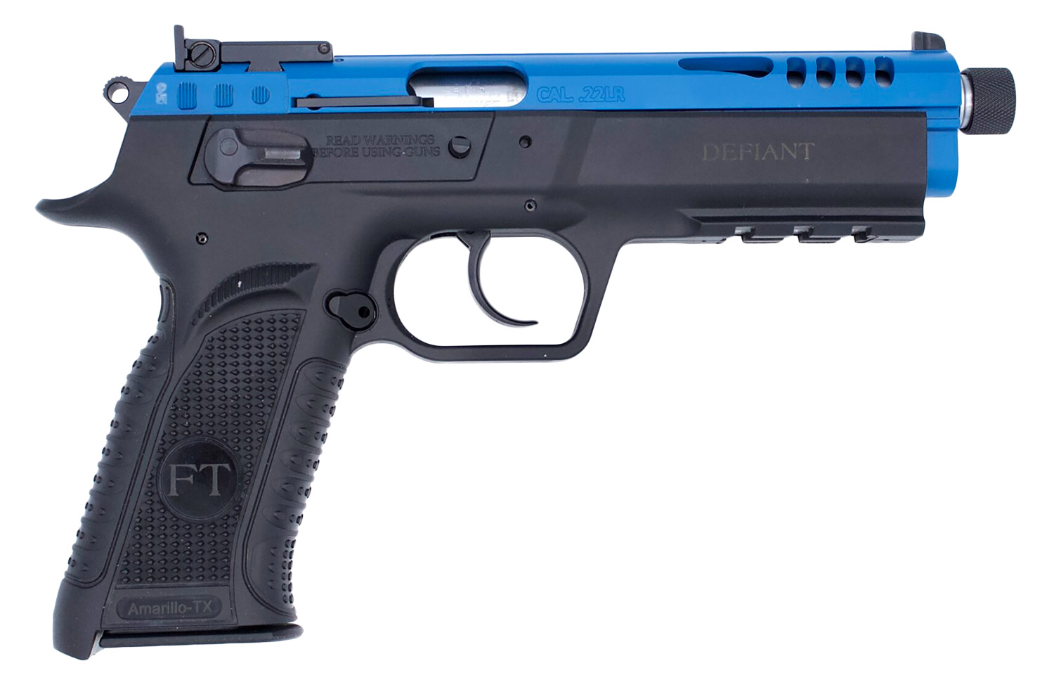 Tanfoglio TFFORCE22TB Force Tactical 22 LR 10+1 4.40″ Stainless Threaded Barrel, Blue Optic Cut/Ported/Serrated Slide, Black Polymer Frame w/Beavertail & Picatinny Rail, Black Textured Grip