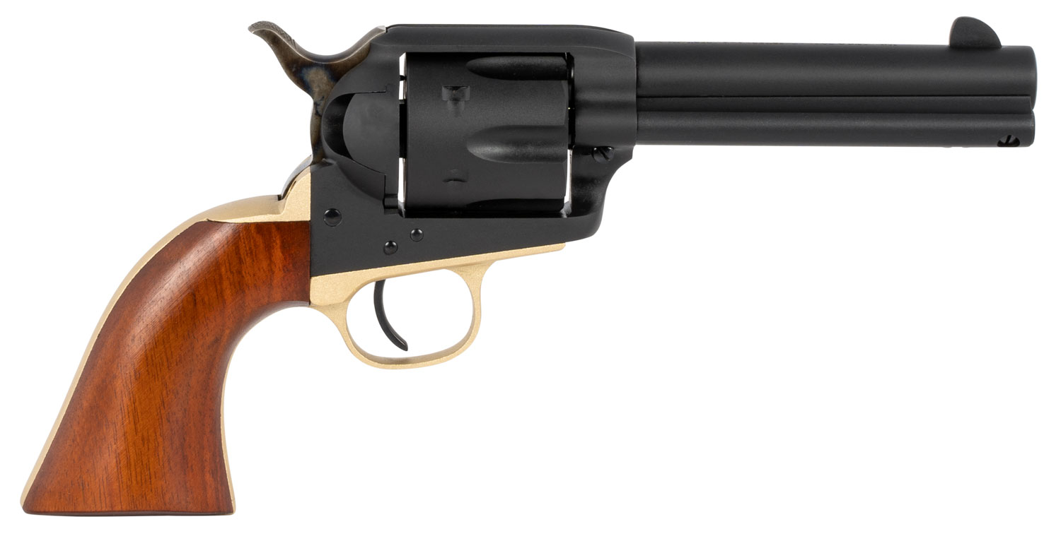 Taylors & Company 550430 Old Randall 357 Mag Caliber with 4.75″ Barrel, 6rd Capacity Cylinder, Overall Blued Finish Steel & Walnut Navy Size Grip