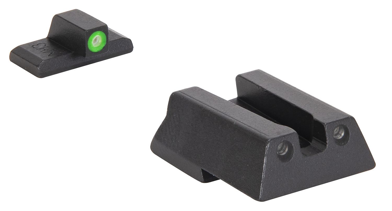 Meprolight USA 415453111 Hyper-Bright  Green Tritium Green Outline Front Sight-Green Tritium Black Outline Rear Sight HK VP9/HK45/HK45C