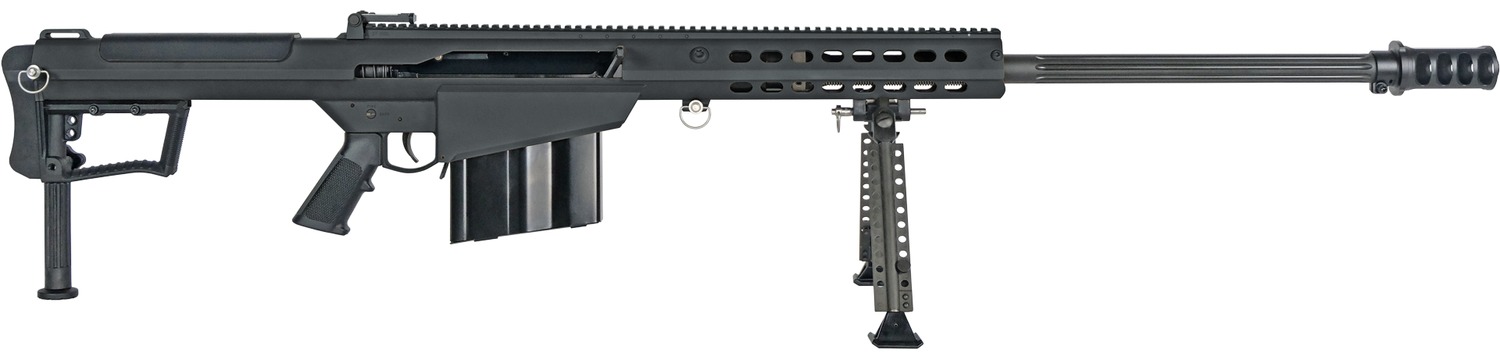 Barrett 20184 M107A1 50 BMG 10+1 29″ Fluted Barrel, Picatinny Rail Receiver, M-LOK Handguard, QD BiPod Forend, Black Polymer Grip