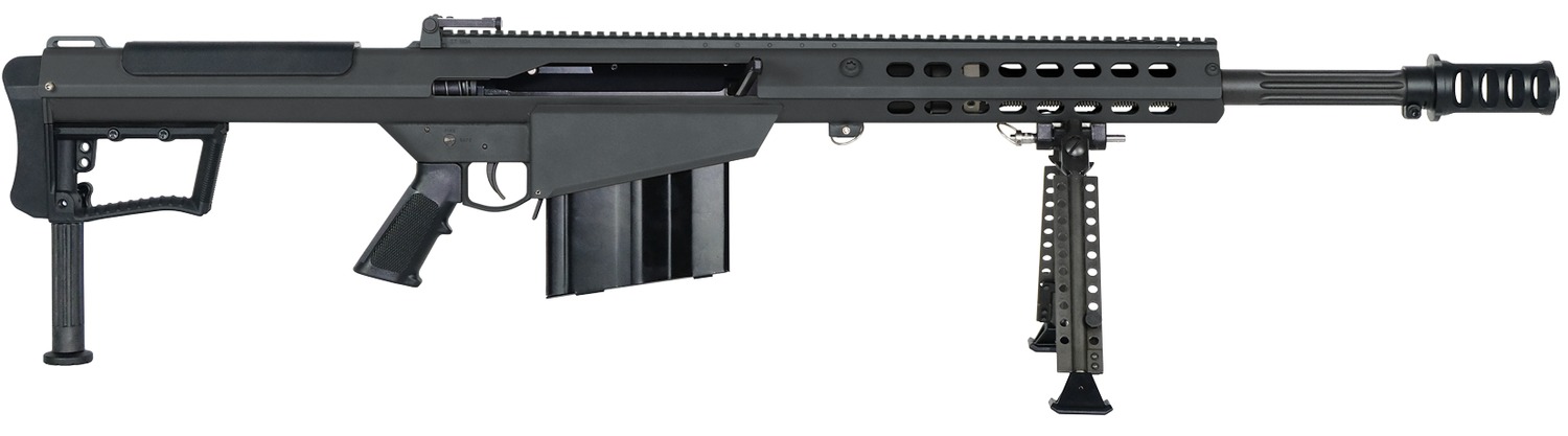 Barrett 20183 M107A1 50 BMG 10+1 20″ Fluted Barrel, Picatinny Rail Receiver, M-LOK Handguard, QD BiPod Forend, Black Polymer Grip