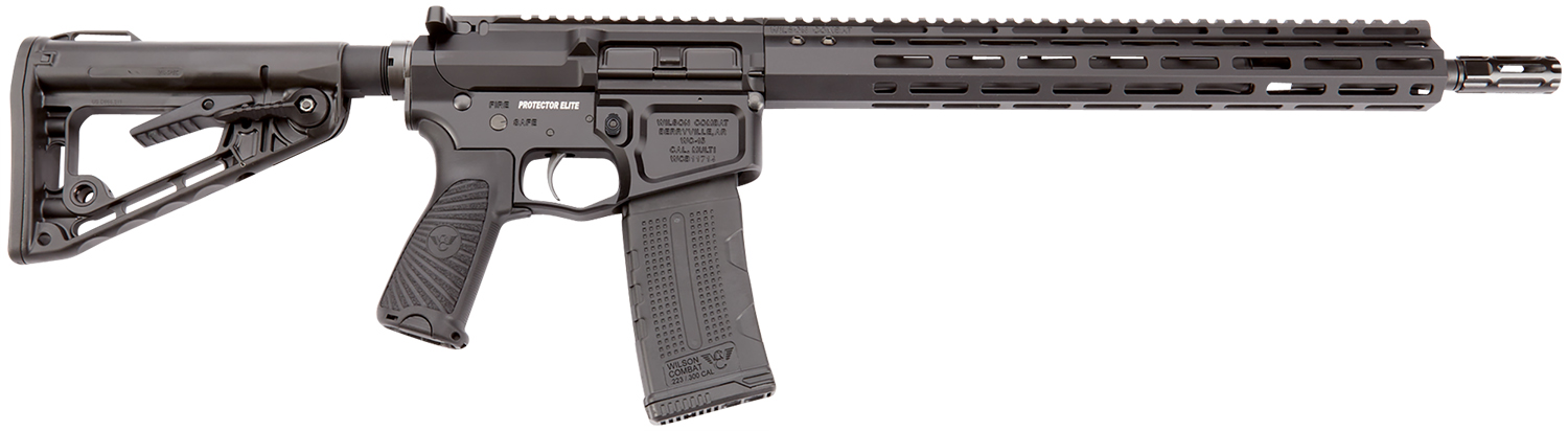 Wilson Combat TRPEC556BL Protector Elite Carbine 5.56x45mm NATO 30+1 16.25″ Black Match Grade Barrel, Black Armor-Tuff Aluminum Receiver, Black Synthetic Wilson/Rogers Super Stoc Stock