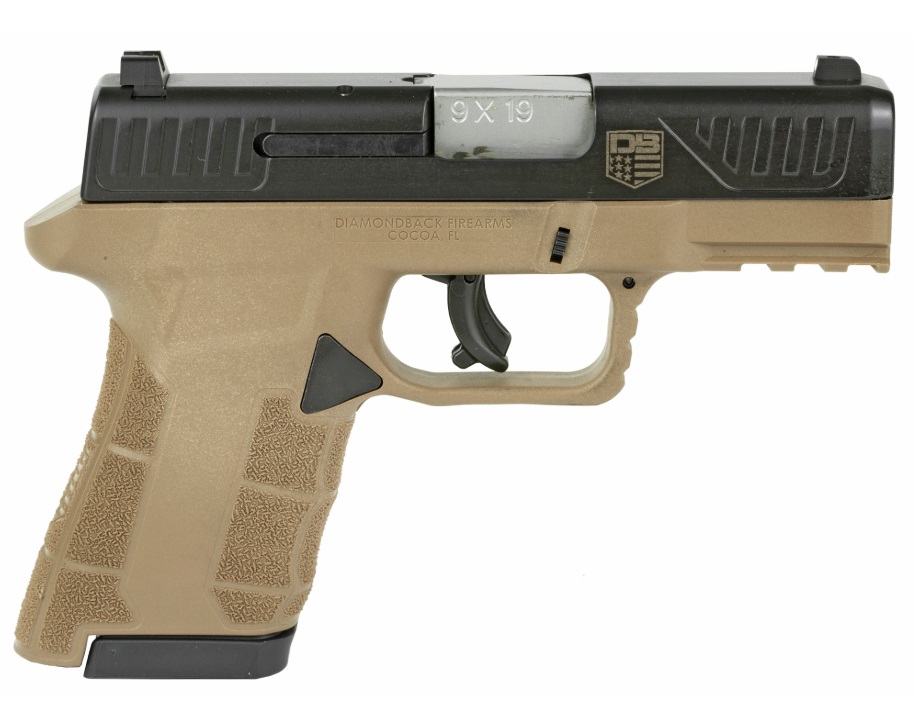 DIAMONDBACK FIREARMS AM2 9MM FDE SUB CMPT 15+1 3.5″