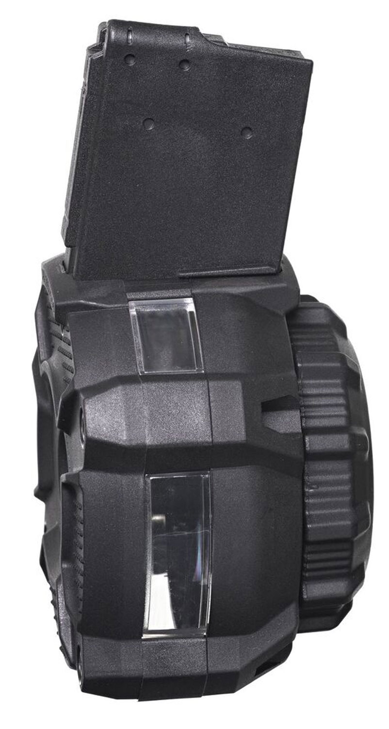 ProMag DRMA24 Standard 65rd Drum w/ Capacity Window 223 Rem/5.56x45mm Fits AR-15 Black DuPont Zytel Polymer