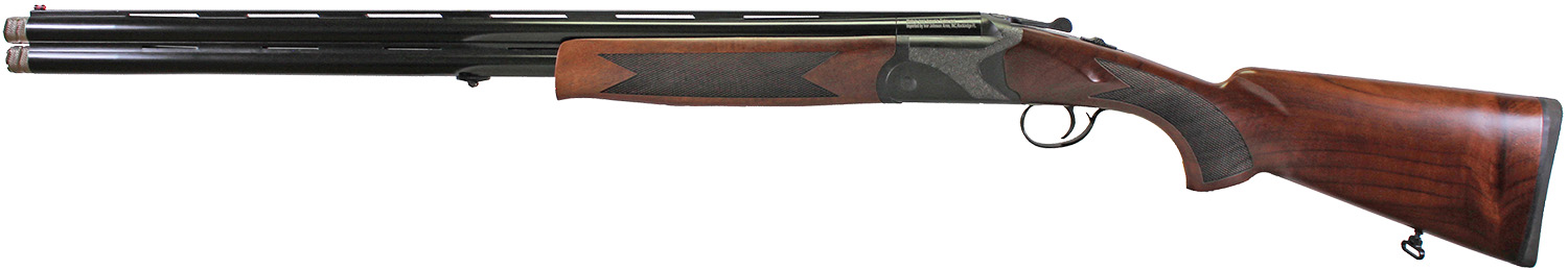 Iver Johnson Arms IJ60012 IJ600 12 Gauge Break Open 3″ 2rd 28″ Over/Under Vent Rib Barrel, Matte Black Chromed w/Engraving Steel Receiver, Fixed Walnut Checkered Wood Stock & Forend
