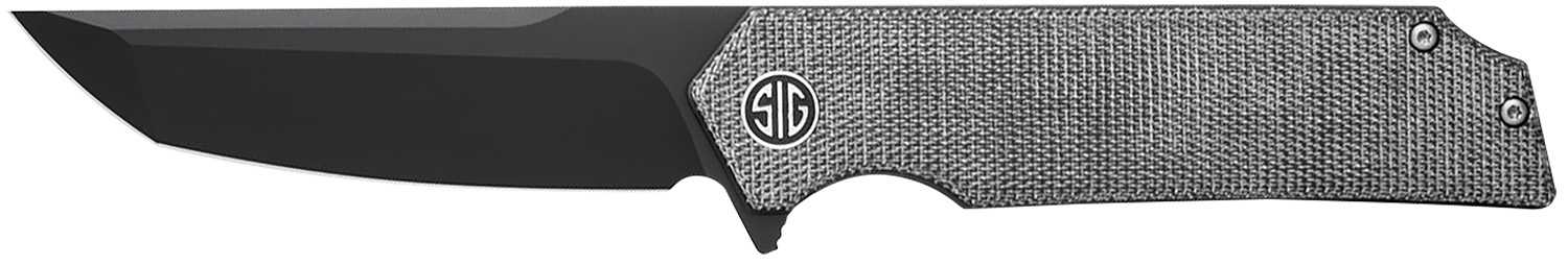 Sig Sauer Knives VA9BB Validus 3.78″ Folding Drop Point Plain Black PVD M390 Steel Blade, 4.76″ Black Textured G10 Handle