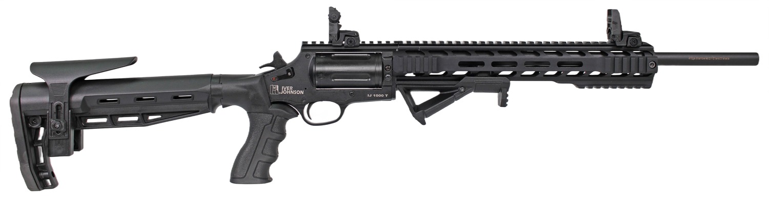 Iver Johnson Arms IJ1000T IJ1000 410 Gauge 5rd 18″ Matte Black Barrel, Chrome Matte Black Chrome Receiver w/Picatinny Rail, Black Fixed Stock