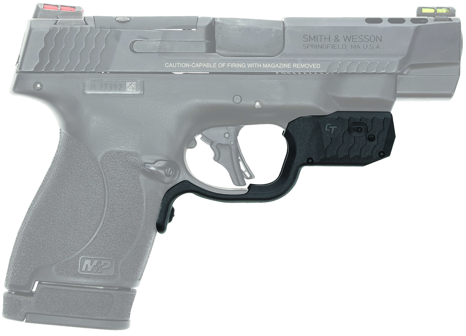 Crimson Trace 013000052 Laserguard S&W M&P Shield Plus, Red Laser Black Polymer