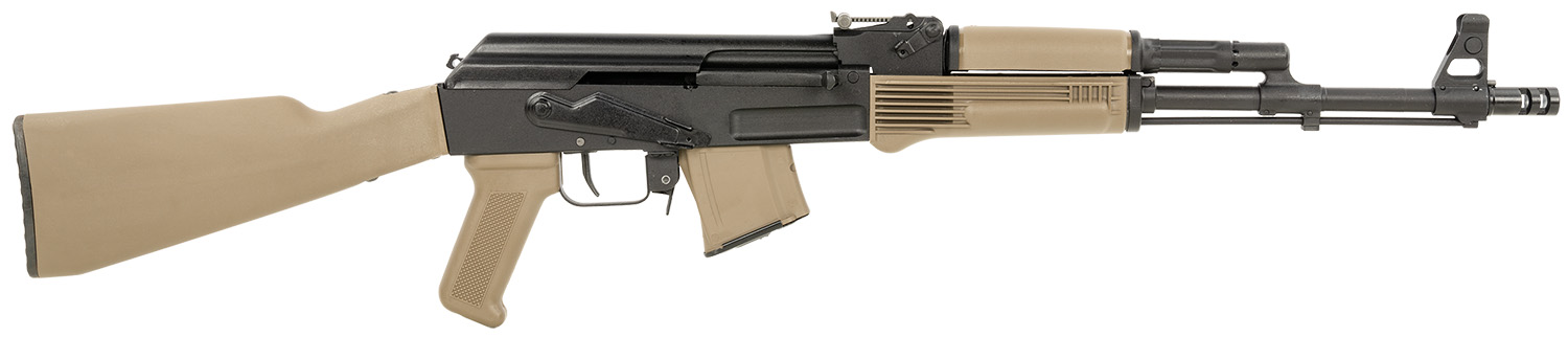 Arsenal SAM7R-62FDEM SAM7R 7.62x39mm 10+1 16.25″ Black Chrome Lined Steel Barrel, Black Steel Receiver, Fixed Flat Dark Earth Synthetic Stock & Polymer Grip